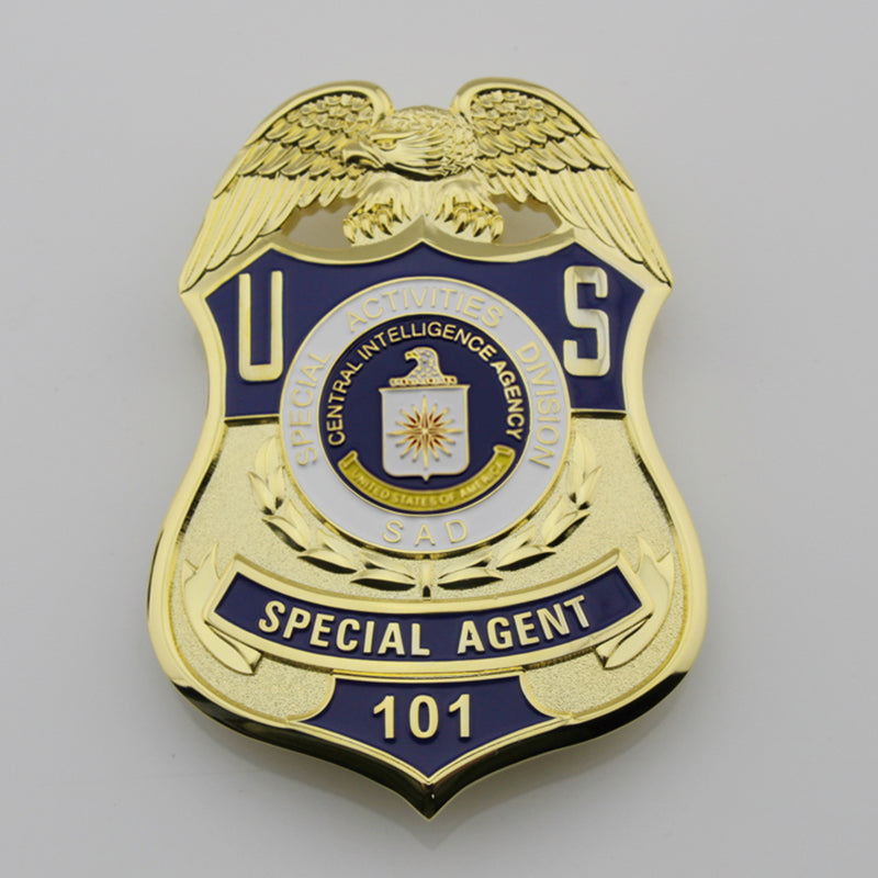 US SAD Special Agent Badge Solid Copper Replica Movie Props #101