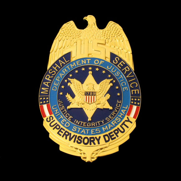 US Marshal Service Supervisory Deputy Eagle Badge Replica Movie Props