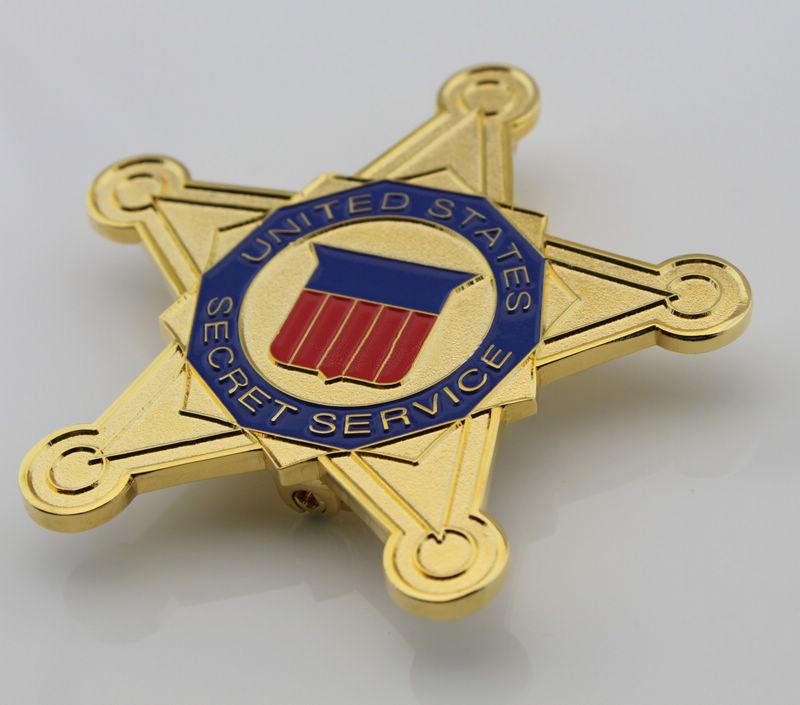 USSS US Secret Service Pentagram Badge Solid Copper Replica Movie Props