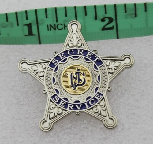 USSS US Secret Service Badge Silver Star Mini Brooch Lapel Pin