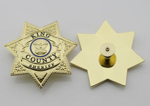 The Walking Dead King County Sheriff Badge Grimes Cap Badge Cosplay Movie Props